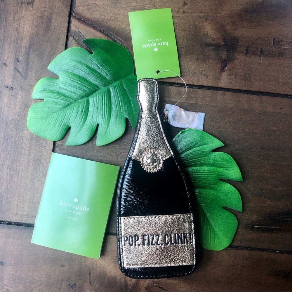 NWT KATE SPADE CHAMPAGNE BOTTLE COIN PURSE